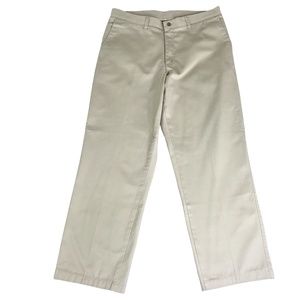 Lee Men's 36 x 32 Khaki Pants Flat Front